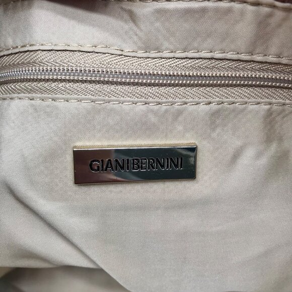 Giani Bernini Brown Embossed Ostrich Leather Handbag - Picture 10 of 11